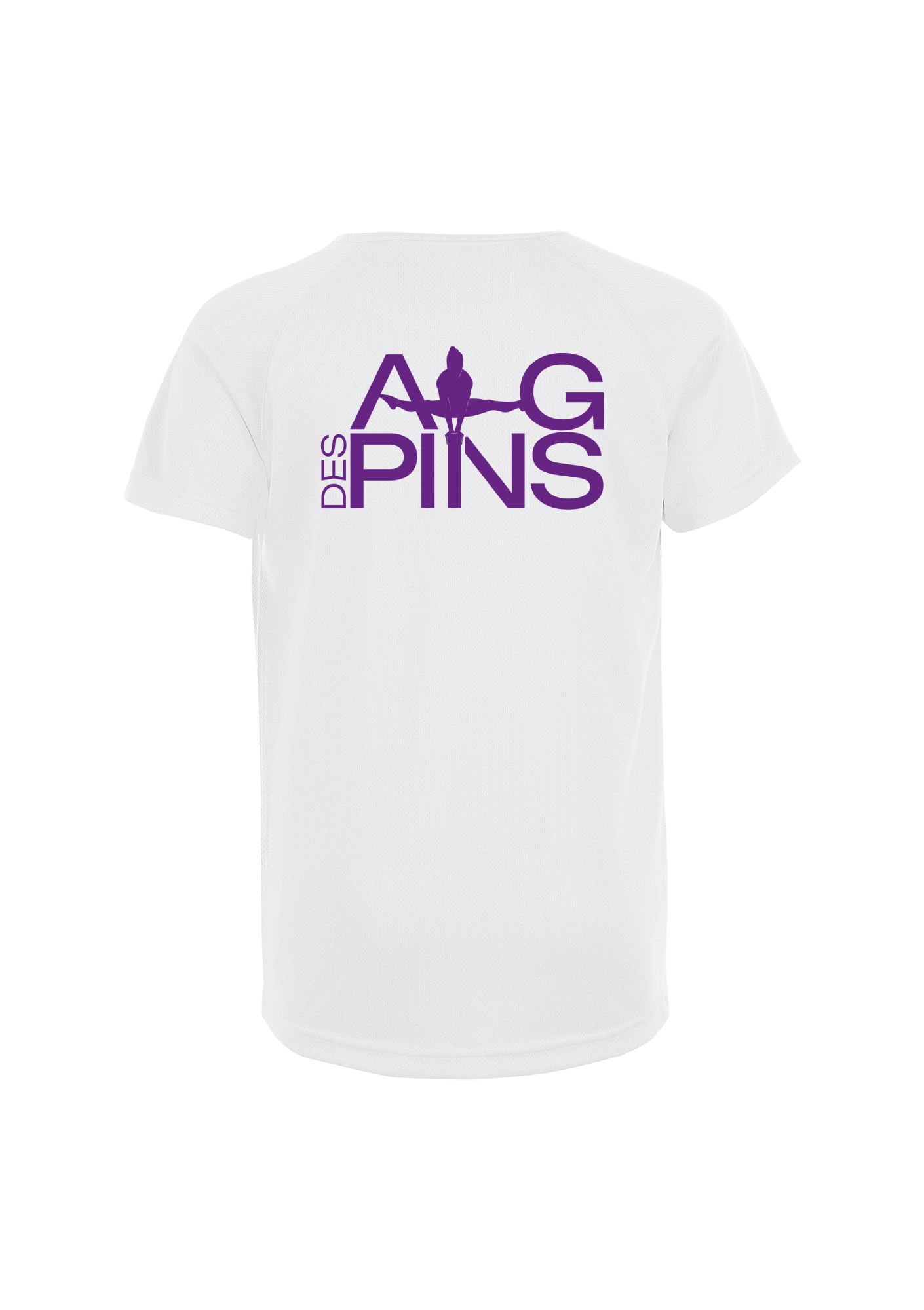 T-shirt Enfant Sport Blanc AGP - AGP84-SPORTYBLANCLOGOAGPVIOLETDOS