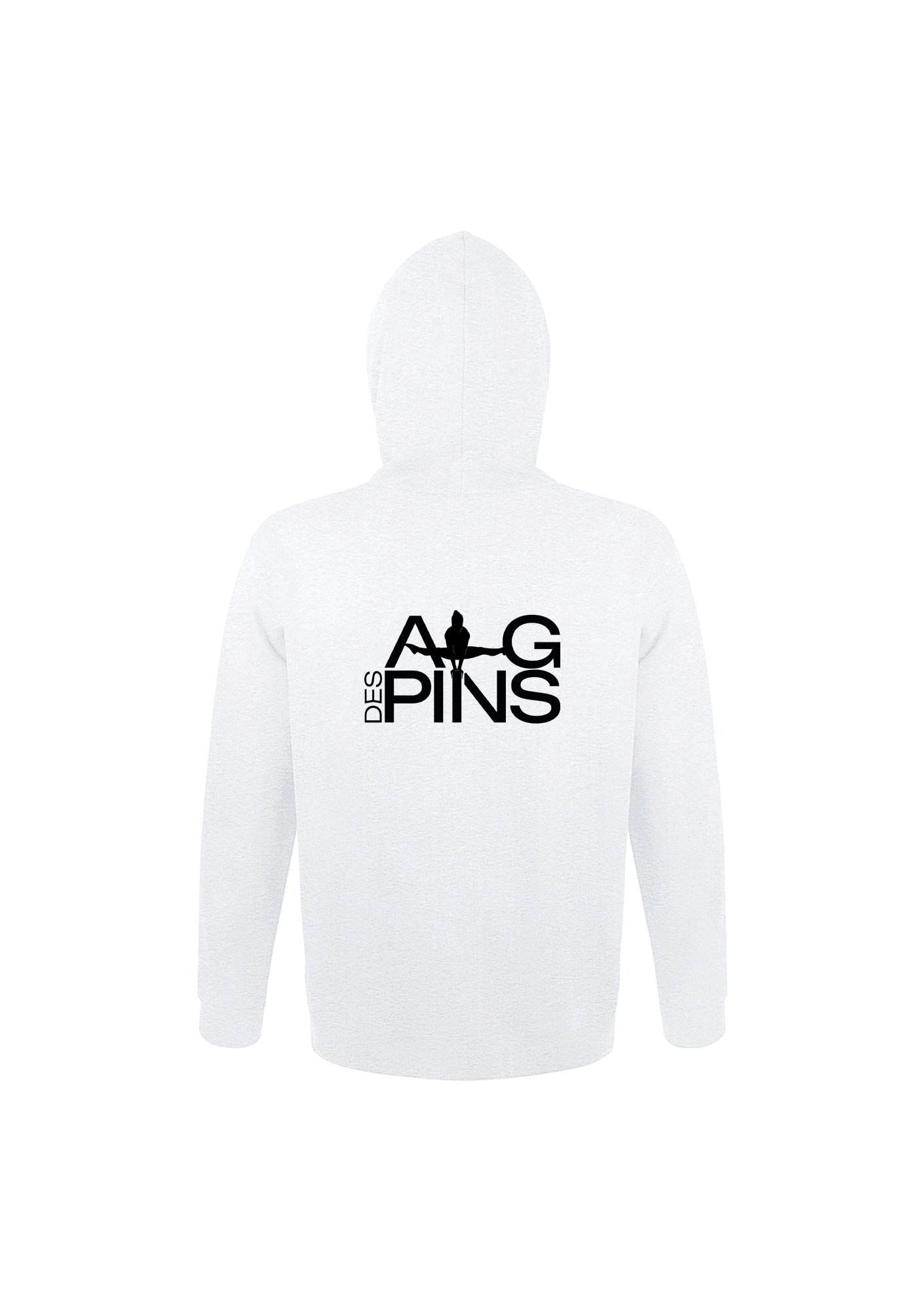 Sweat à capuche Adulte Blanc AGP - SNAKEBLANCLOGOAGPDOS